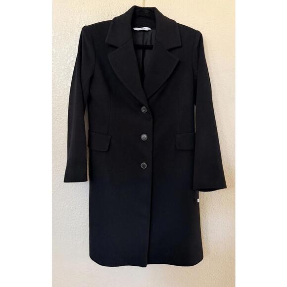 New Fleurette Charlie Wool Coat in Black Sz 6P $1295 - Picture 6 of 13